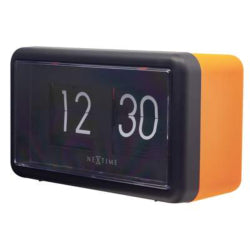 NeXtime Quartz Flip Mantel or Wall Clock, Orange, 5228OR